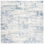 Safavieh Amelia Collection Area Rug - 9' Square, Ivory & Blue, Modern Abstract Design, Non-Shedding & Easy Care, Ideal For High