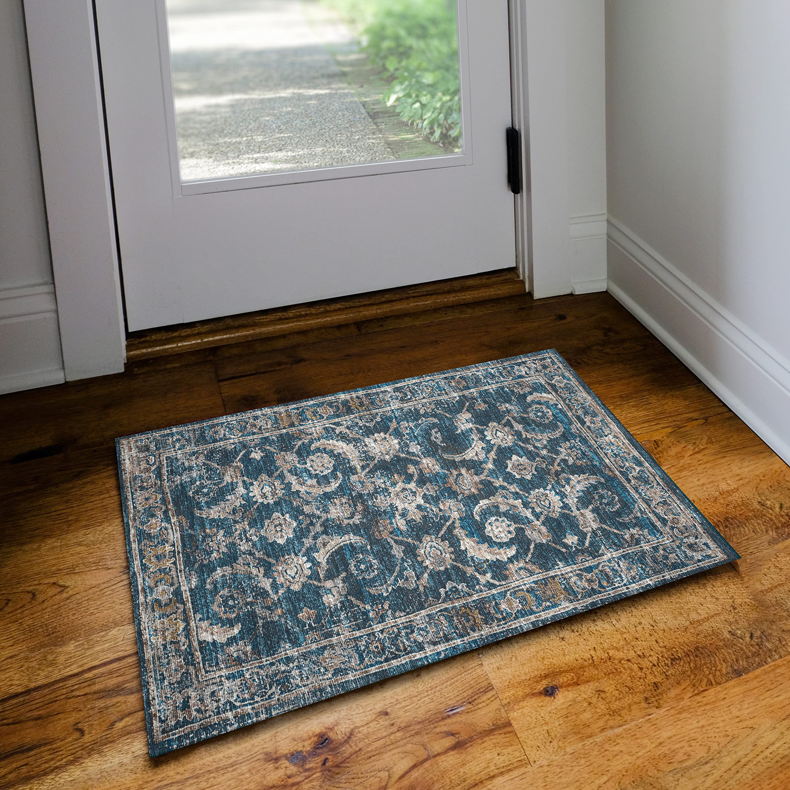 Dalyn Rugs Jericho Jc4 Navy 2' X 3' Rectangle Soft Area Rug, Easy Clean, Non Shedding, Bedroom, Entry, Living Room, Dining Room, Kitchen Rug