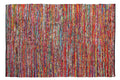 Cotton Multi Chindi Hand Woven Rugs 36X60 Inch Multi Color-Cotton Chindi Rag Rug - 3x5 Feet Rectangle Hand Braided Bohemian Colo