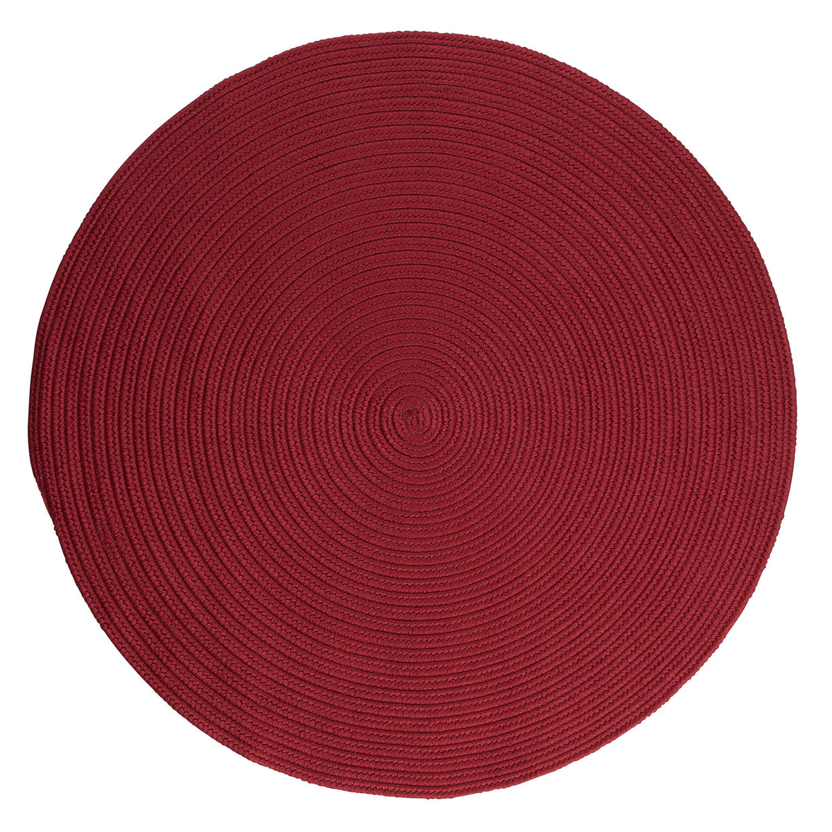 Boca Raton Polypropylene Braided Round Rug, 10X10, Sangria