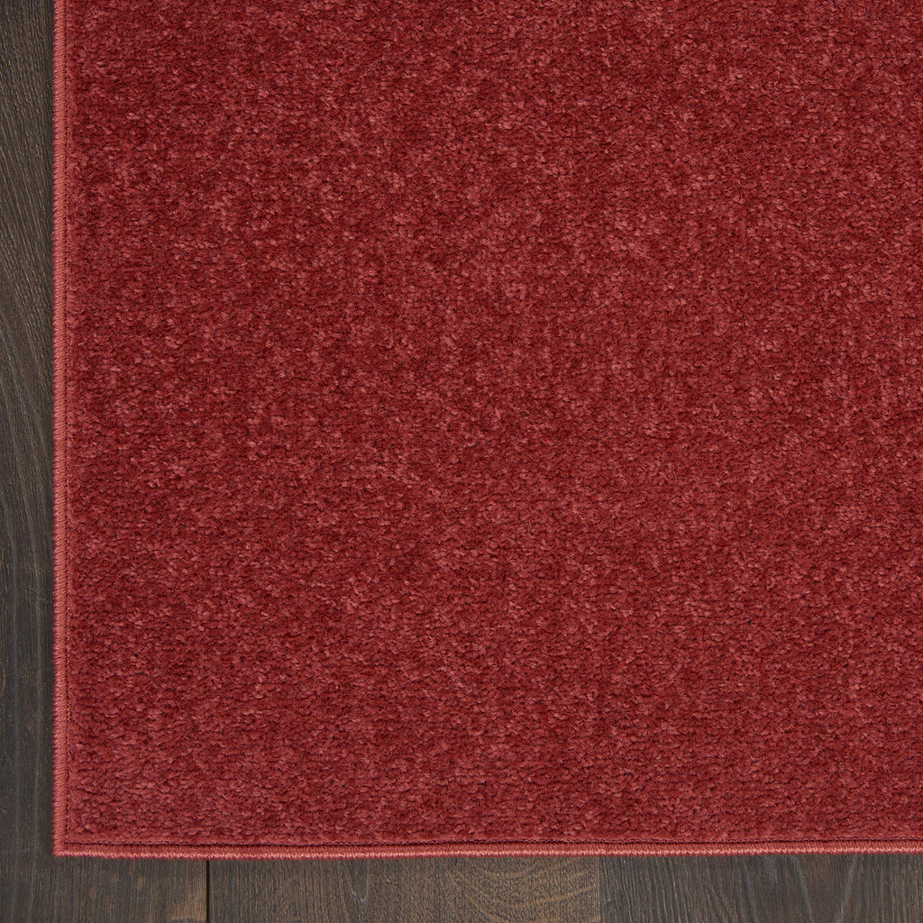 Nourison Essentials Solid Indoor/Outdoor Brick Red 2'2' X 16 Area Rug, Easy Cleaning, Non Shedding, Bed Room, Living Room, Dining Room, Deck, Patio, Backyard (2X16)