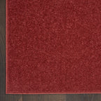 Nourison Essentials Solid Indoor/Outdoor Brick Red 2'2' X 16 Area Rug, Easy Cleaning, Non Shedding, Bed Room, Living Room, Dining Room, Deck, Patio, Backyard (2X16)
