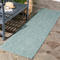 SAFAVIEH Courtyard Collection 23 x 20 Aqua/Grey CY8521 Indoor/ Outside Waterproof Easy cleansingPatio Backyard Mudroom Runner 