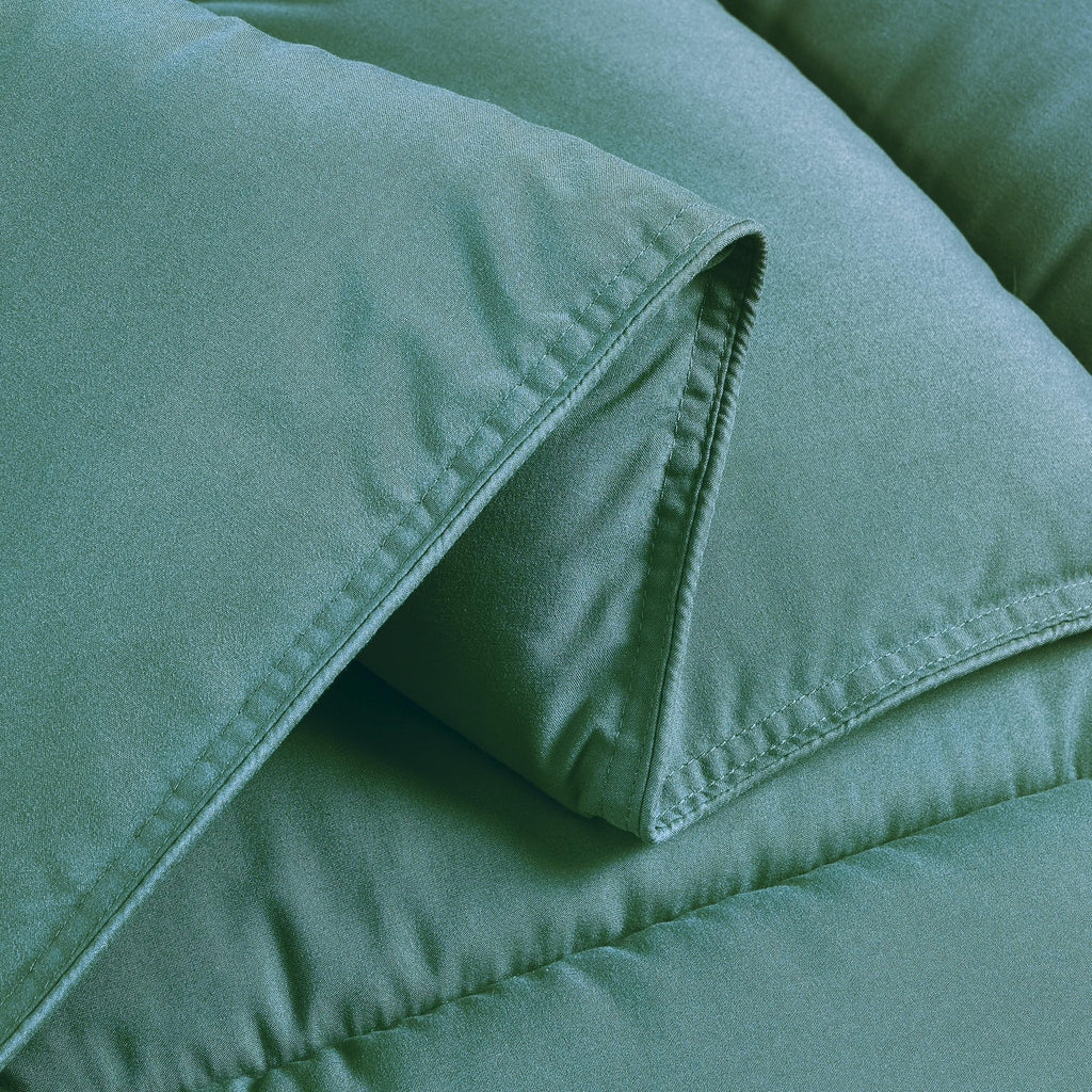 Chezmoi Collection Granite Green Down Alternative Comforter King - 3-Piece Lightweight Comforter Set - All Seasons Microfiber Co