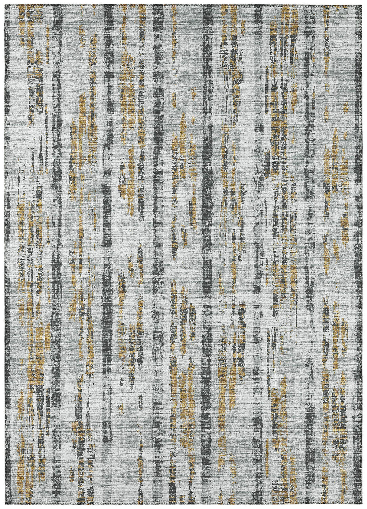 Addison Rugs Rylee Ary36 Grey Washable 5' X 7'6&quot; Indoor Outdoor Area Rug, Easy Clean, Machine Washable, Non Shedding, Bedroom, Entry, Living Room, Dining Room, Kitchen, Patio Rug