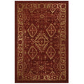 Maples Rugs Georgina Traditional Kitchen Rugs Non Skid Accent Area Carpet [Made in USA], 26 x 310, Red/Gold