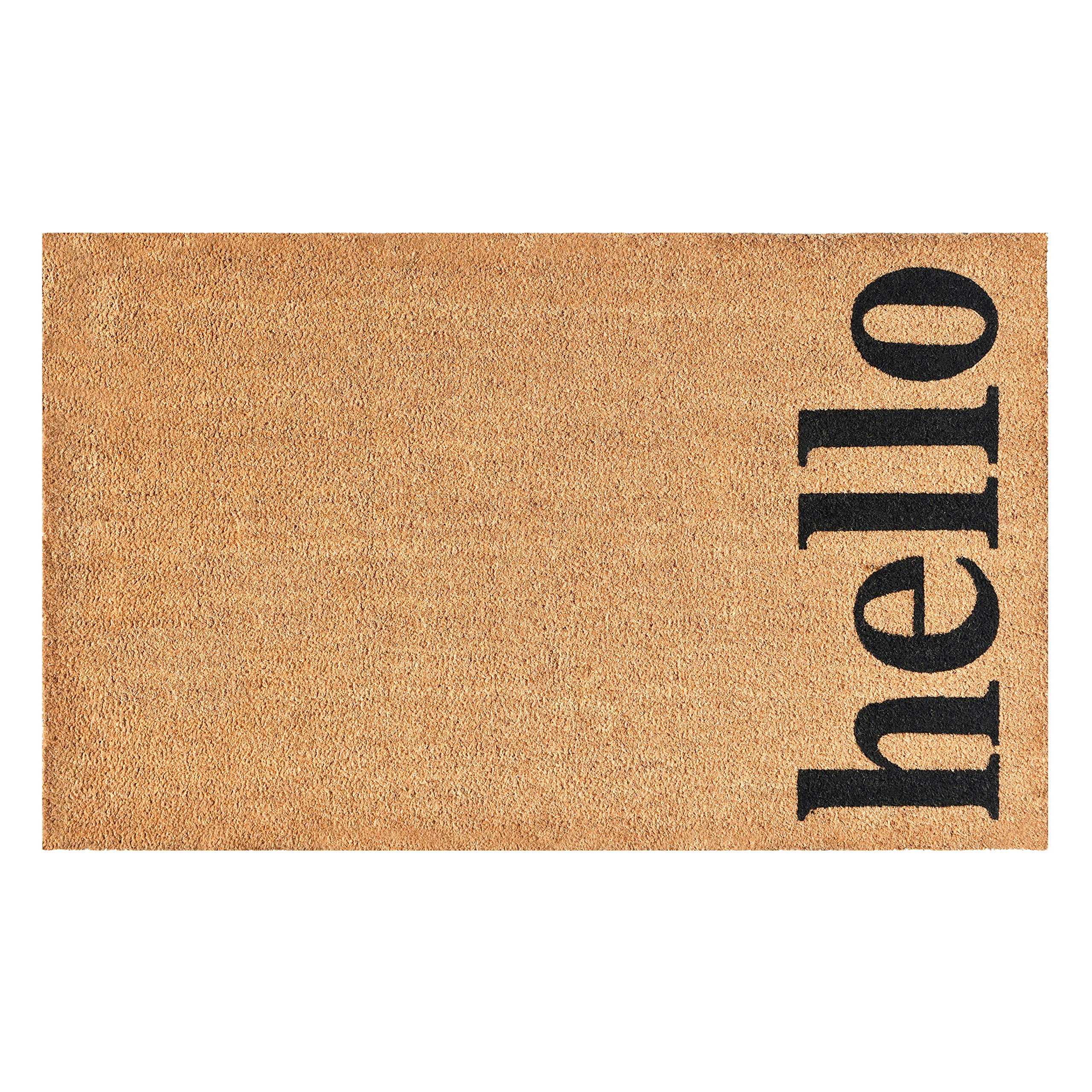 Calloway Mills 102612448Nbb Vertical Hello Doormat, 24' X 48', Natural/Black (Natural/Black, 24' X 48')