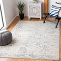 SAFAVIEH Tulum Collection X-Large Area Rug - 12 x 15, Ivory & Turquoise, Moroccan Boho Tribal Design, Non-Shedding & Easy Care