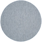 Safavieh Courtyard Collection Area Rug - 10' Round, Navy & Grey, Non-Shedding & Easy Care, Indoor/Outdoor & Washable-Ideal For Patio, Backyard, Mudroom (Cy8022-36821)