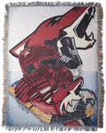 Northwest Nhl Arizona Coyotes Unisex-Adult Woven Tapestry Throw Blanket, 48'' X 60'', Home Ice Advantage