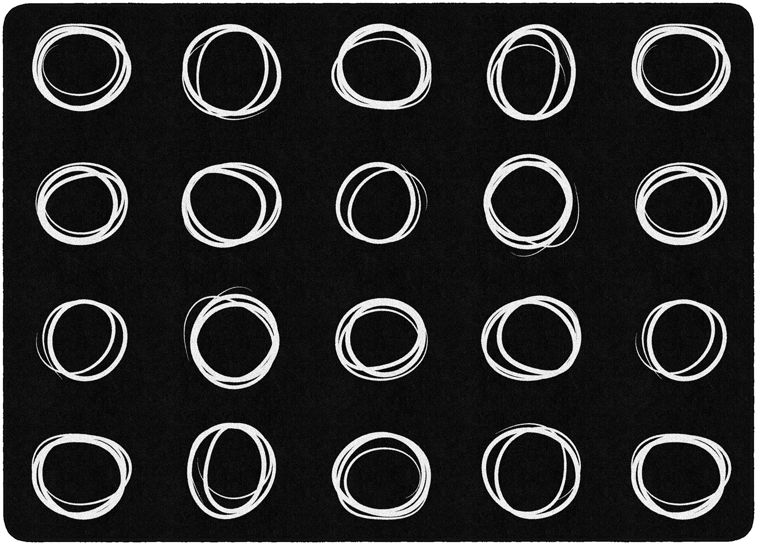 B&W CIRCLE SAMPLER RUG 6FT X 8FT4IN