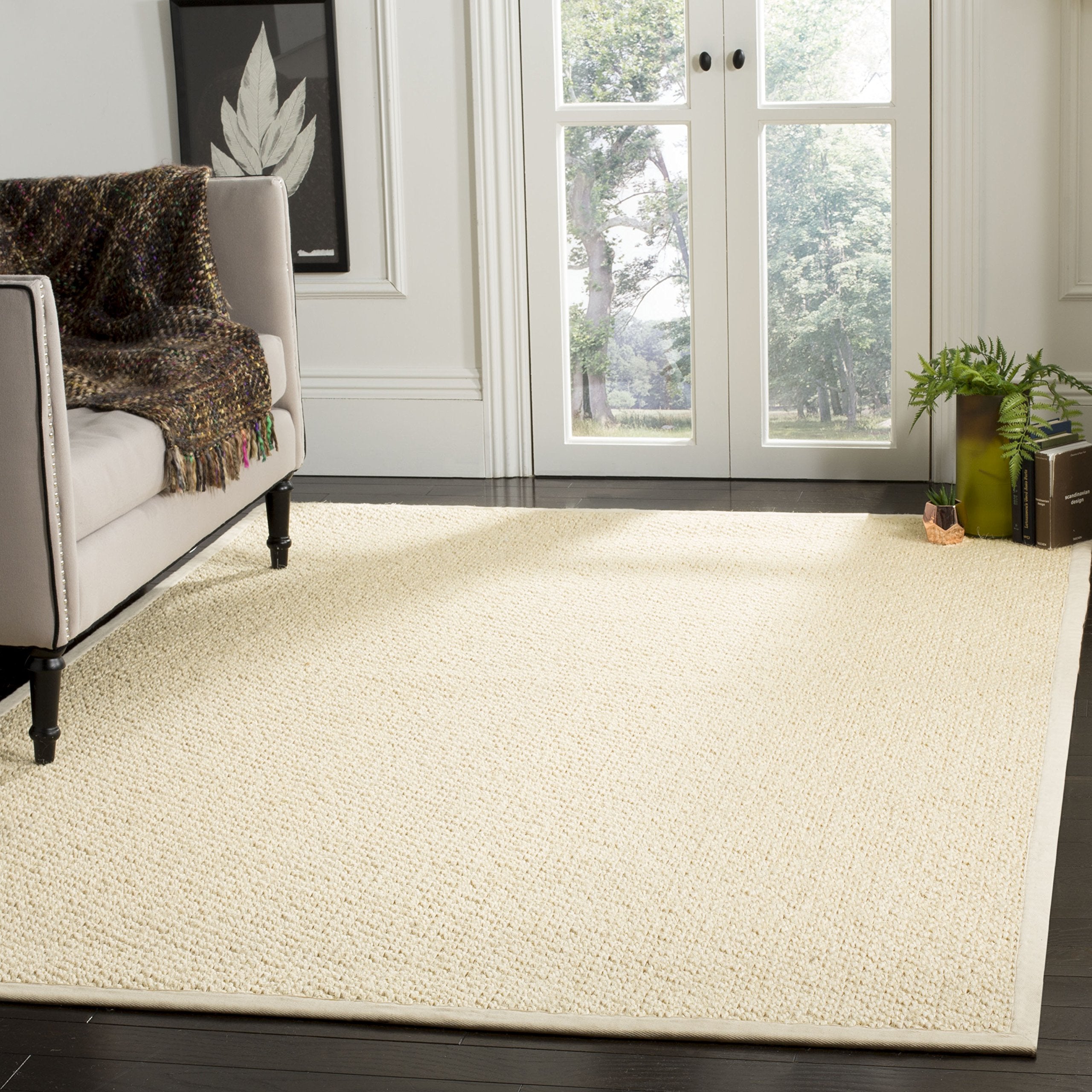 SAFAVIEH Natural Fiber Collection Area Rug - 8 x 10, Creme, Sisal Design, Easy Care, Ideal for High Traffic Areas in Living Ro