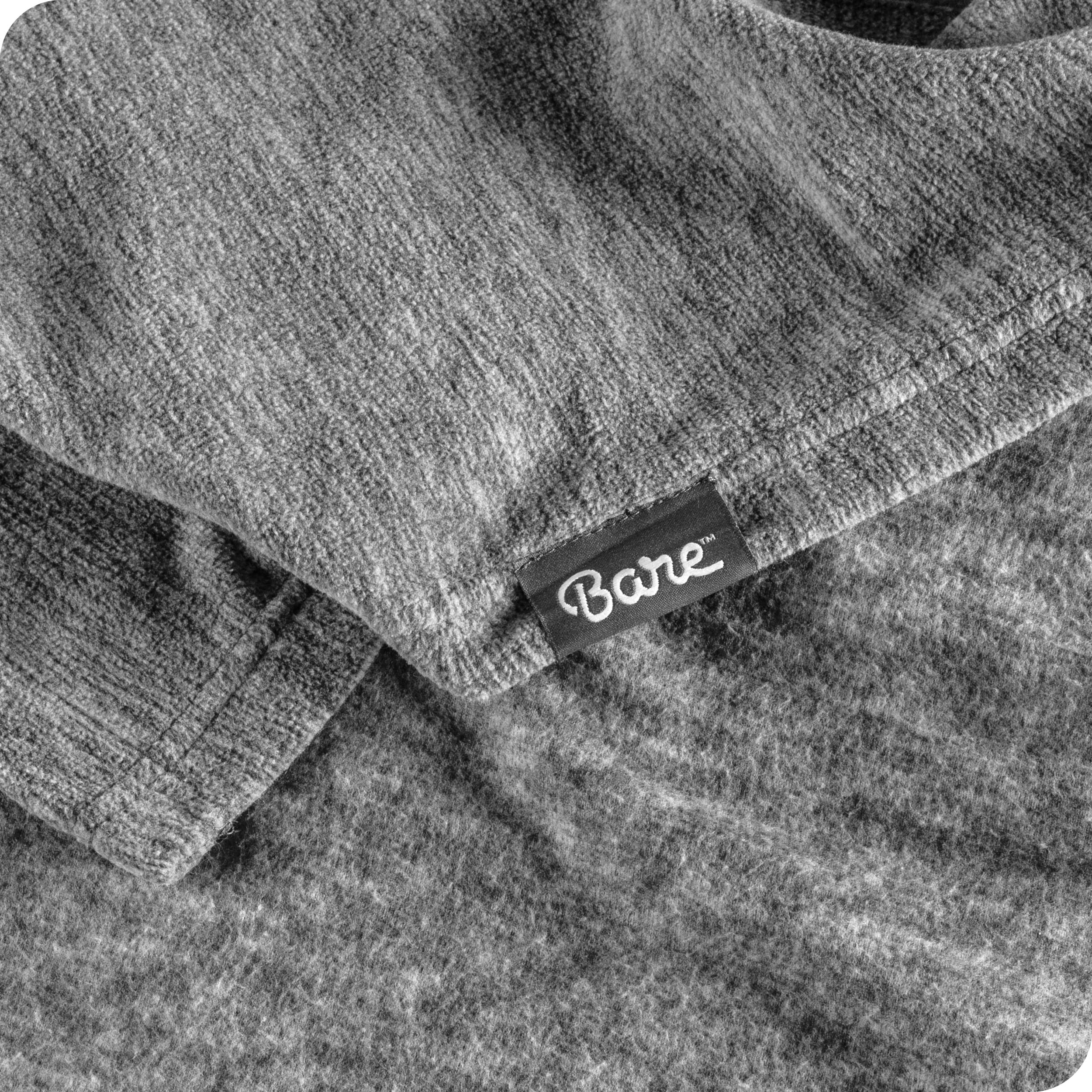 Bare Home Polar Fleece Blanket - King Blanket - Heathered Light Grey - Warm & Cozy - Premium Fleece - Blanket For Bed, Camping,