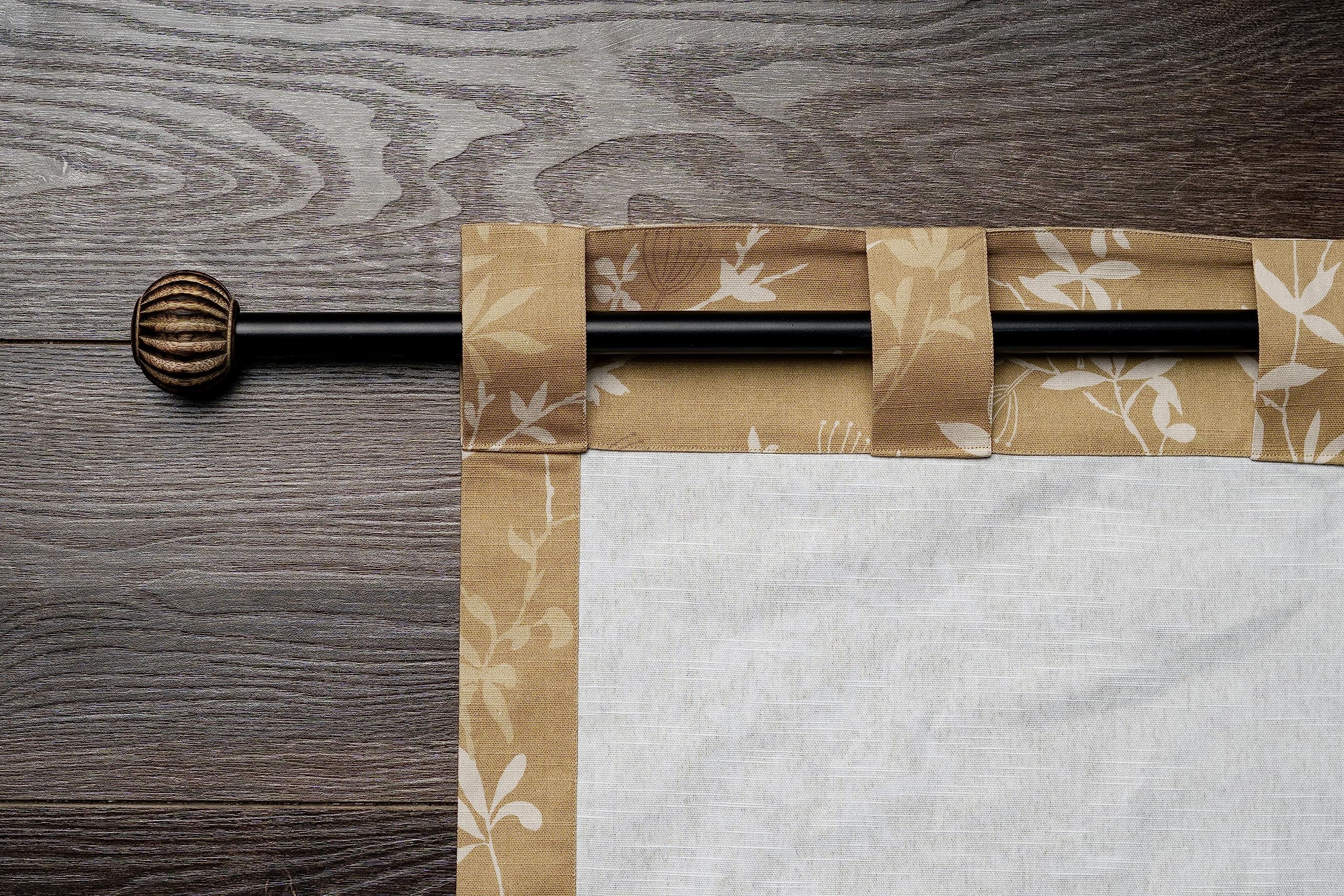 Maison D' Hermine Curtain 100% Cotton 50''X124'' Curtains 1 Panel Easy Hanging With A Rod Pocket & Loop For Kitchen, Bedrooms &