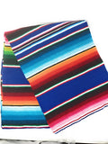 Mexitems Large Authentic Mexican Blankets Serape Blanket 84 X 60 (Pick Your Color) Pattern Might Vary Slightly (Royal Blue) Zara
