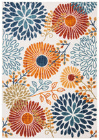 Safavieh Cabana Collection Area Rug - 9' X 12', Creme & Red, Floral Design, Non-Shedding & Easy Care, Indoor/Outdoor & Washable-Ideal For Patio, Backyard, Mudroom (Cbn832A)