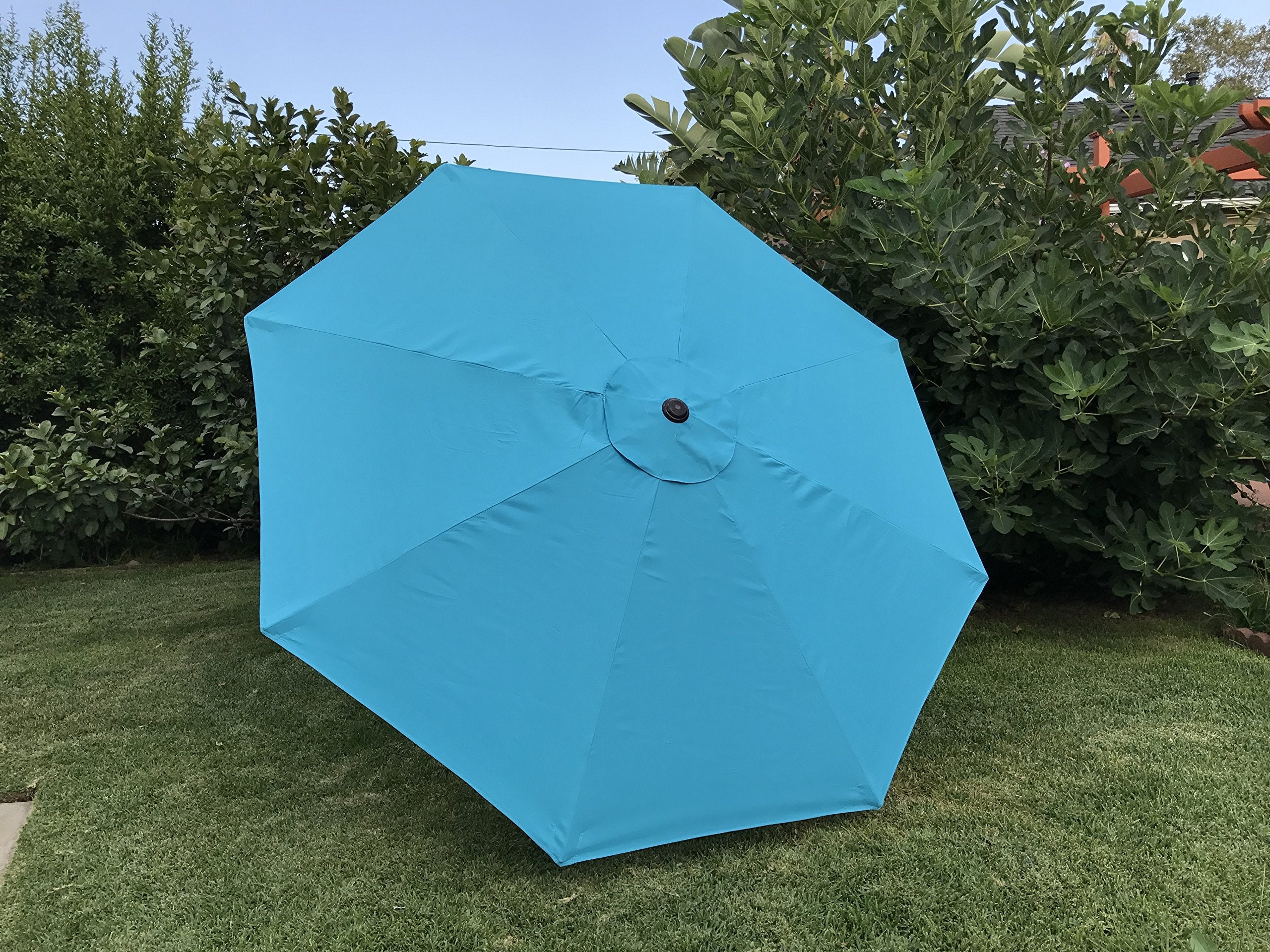 BELLRINO DECOR Replacement ROYAL BLUE STRONG & THICK Umbrella Canopy for 9ft 8 Ribs (Canopy Only) (LAKE BLUE-98)