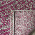 Safavieh Courtyard Collection 80.4' X 115.2' Light Grey/Fuchsia Cy8734 Indoor/ Outdoor Waterproof Easy Cleaning Patio Backyard Mudroom Area Rug