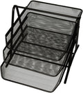 Sparco 90206 3-Tier Steel Mesh Desk Tray, Black (11 5/8'W X 13 3/4'D X 10 5/8'H)