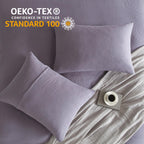 Se Softexly Muslin Duvet Cover Queen Size, 100% Washed Cotton Duvet Cover Set, Ultra Soft Comforter Cover Linen Like, 3 Pieces M