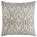 Rizzy Home | T10482 | 22"x22" Gray/Neurtral/Damask Decorative Pillow | Poly Fill