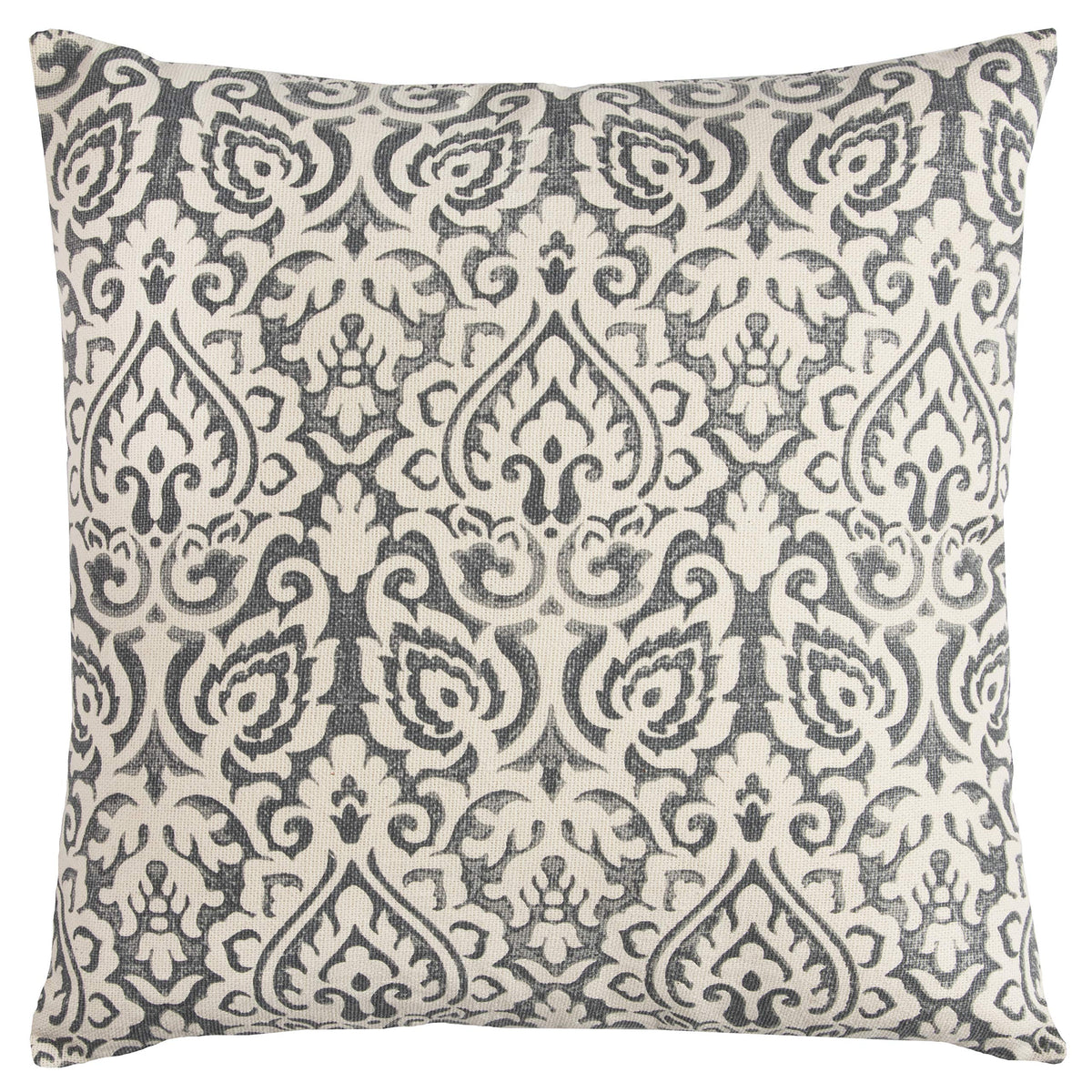 Rizzy Home | T10482 | 22&quot;x22&quot; Gray/Neurtral/Damask Decorative Pillow | Poly Fill