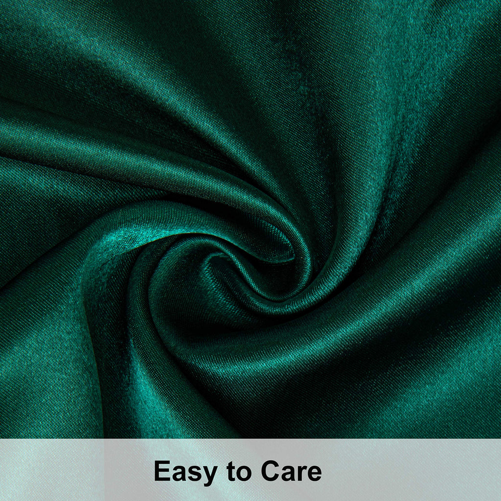 Ntbay 2 Pack Satin Queen Pillowcases For Hair And Skin, Luxurious And Silky Pillow Cases With Envelope Closure, 20X30 Inches, Dark Green