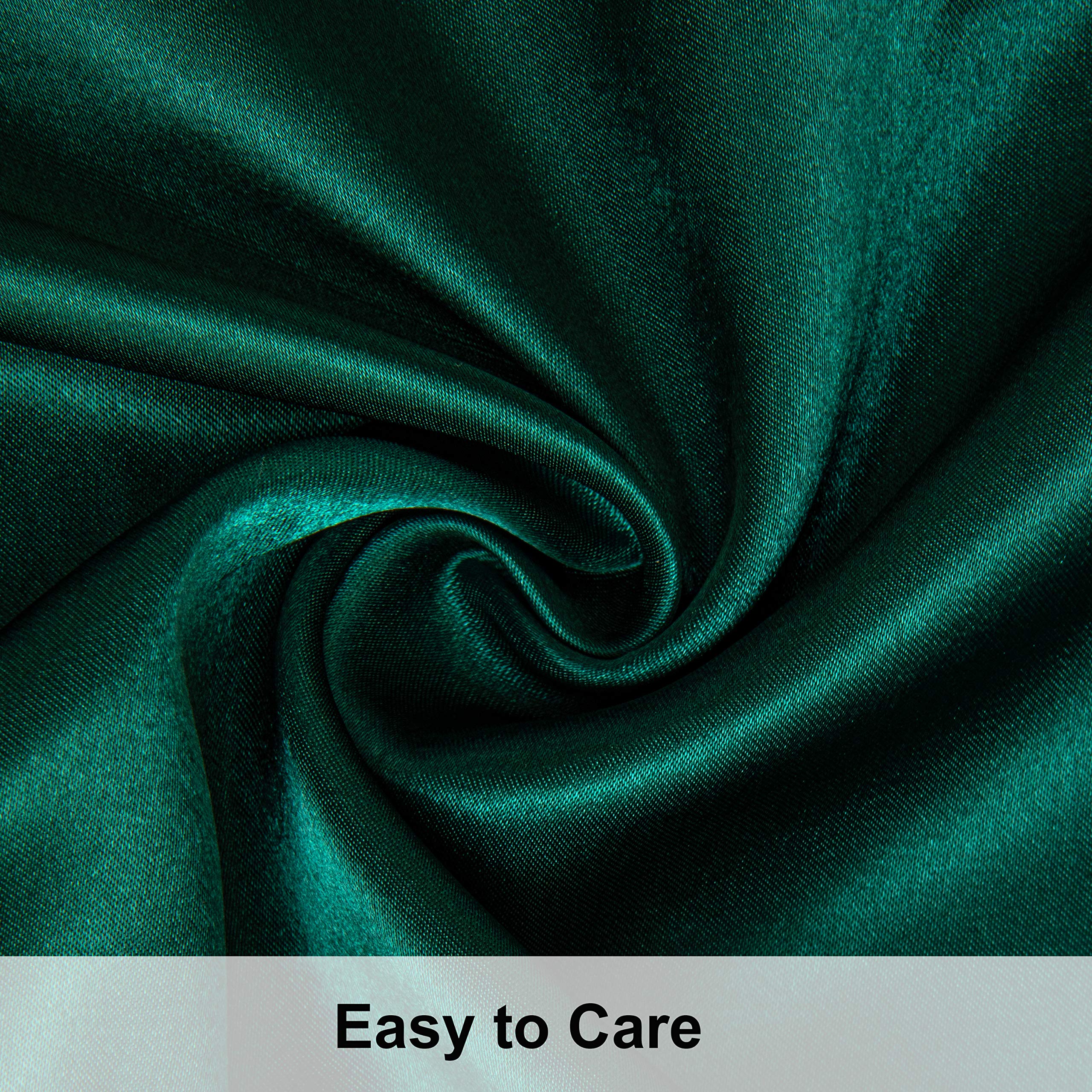 Ntbay 2 Pack Satin Queen Pillowcases For Hair And Skin, Luxurious And Silky Pillow Cases With Envelope Closure, 20X30 Inches, Dark Green