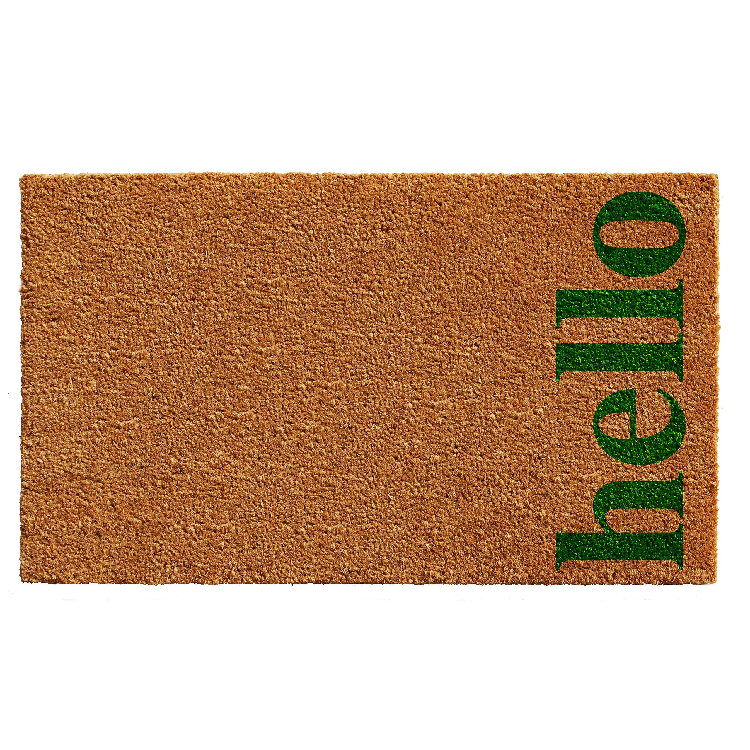 Calloway Mills 102631729Ngb Vertical Hello Doormat, 17' X 29', Natural/Green