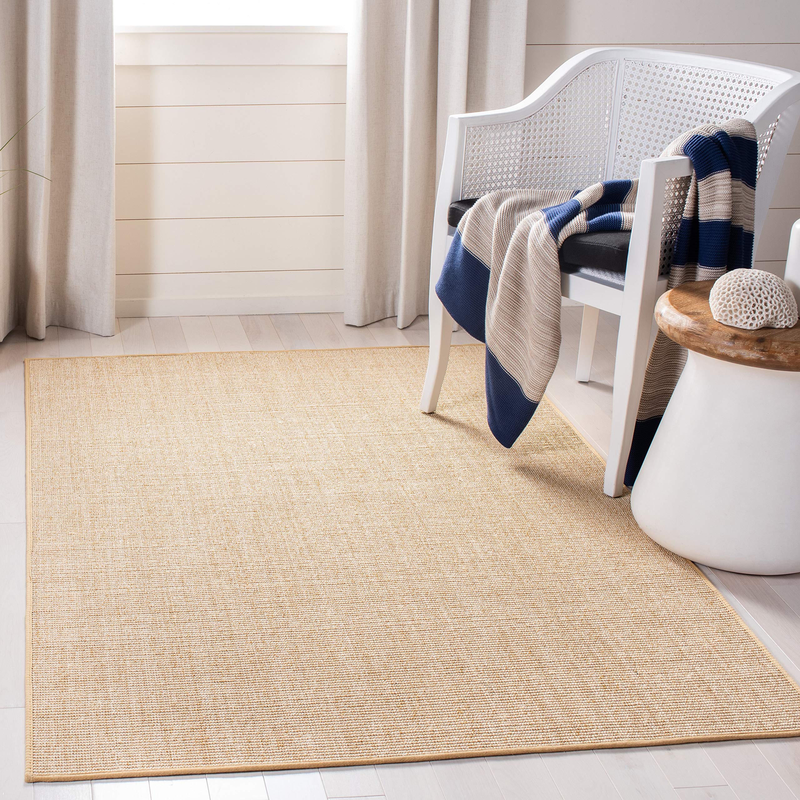 MARTHA STEWART x SAFAVIEH 5 x 7 Ivory MSR9501C Farmhouse Sisal & Jute Area Rug