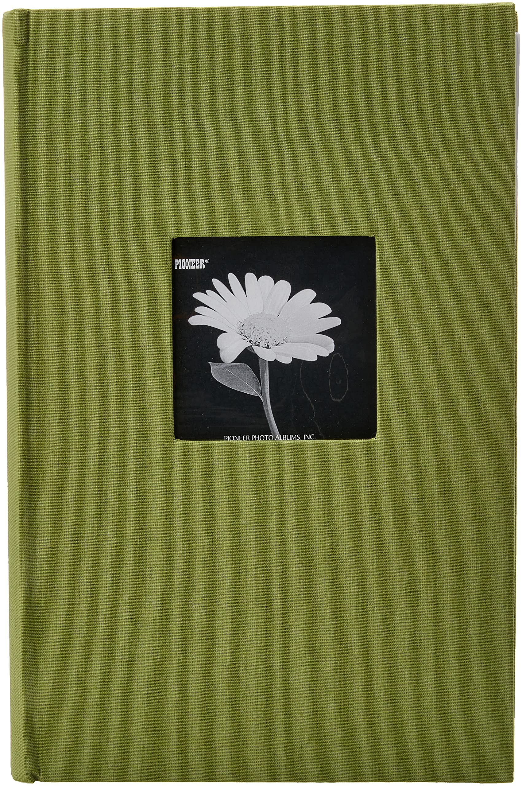 Fabric Frame Cover Photo Album 300 Pockets Hold 4x6 Photos, Herbal Green