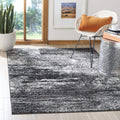 SAFAVIEH Adirondack Collection 3 Square Silver/Black ADR112A Modern Abstract Non-Shedding Living Room Bedroom Entryway Accent R