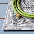 Safavieh Courtyard Collection 5'3' X 7'7' Grey/Black Cy8680 Indoor/ Outdoor Patio Backyard Mudroom Area Rug