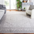 SAFAVIEH Adirondack Collection X-Large Area Rug - 12 x 18, Ivory & Silver, Oriental Medallion Design, Non-Shedding & Easy Care