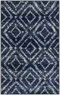 SAFAVIEH Adirondack Collection Accent Rug - 26 x 4, Navy & Ivory, Modern Distressed Design, Non-Shedding & Easy Care, Ideal fo