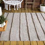 Jonathan Y Smb125A-5 Colonia Berber Stripe Indoor Outdoor Area-Rug Bohemian Contemporary Easy-Cleaning Bedroom Kitchen Backyard Patio Non Shedding, 5 X 8, Beige/Brown
