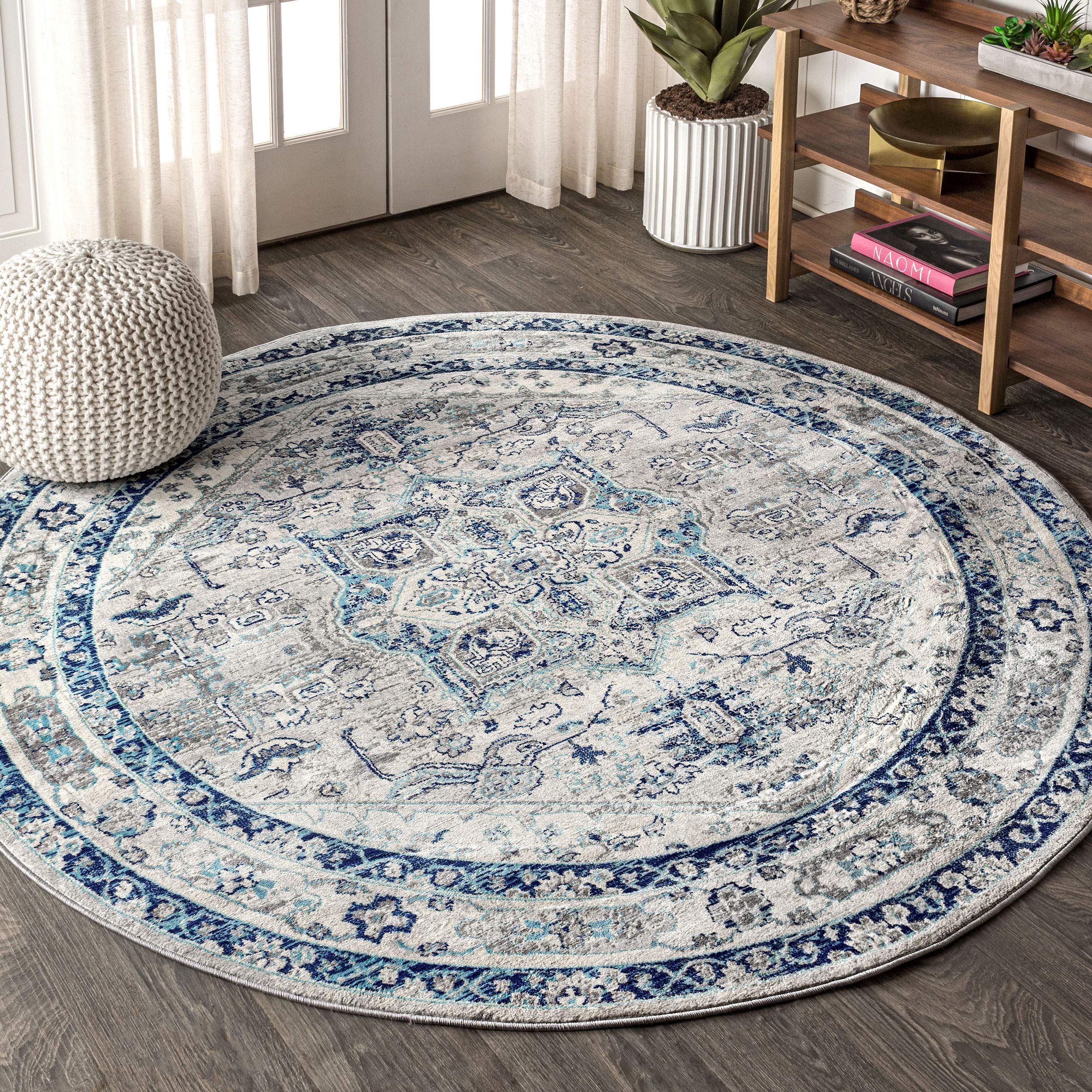 JONATHAN Y MDP106A-8 Modern Vintage Medallion Traditional Indoor Area -Rug Country Easy -Cleaning Bedroom Kitchen Living Room No
