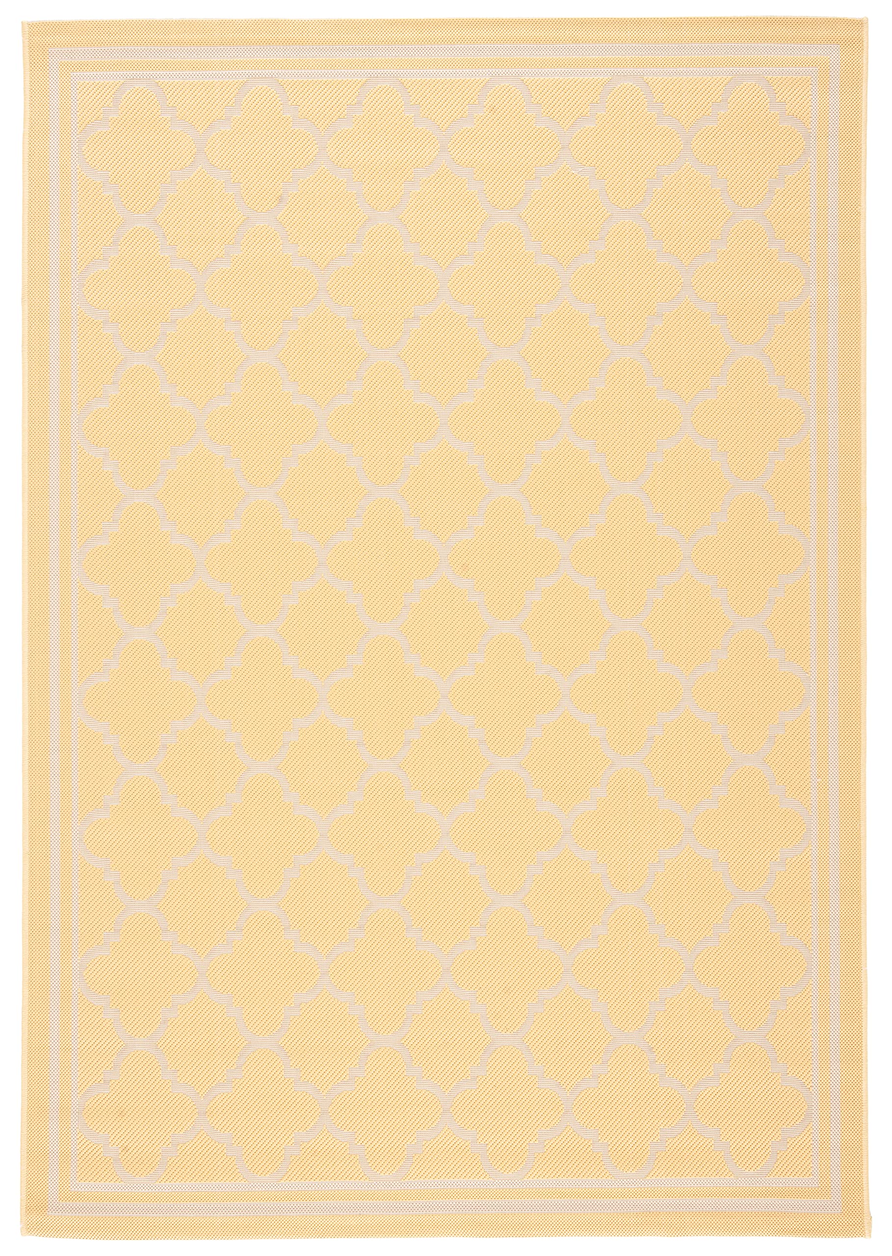Safavieh Courtyard Collection 8' X 10' Gold/Beige Cy6918 Trellis Indoor/ Outside Waterproof Easy Cleansingpatio Backyard Mudroom Area Mat