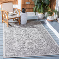 Safavieh Courtyard Collection 4' X 5'7' Grey/Black Cy8680 Indoor/ Outside Waterproof Easy Cleansingpatio Backyard Mudroom Area Mat