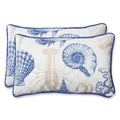 Pillow Perfect Outdoor Sea Life Marine Rectangular Throw Pillow, Set Of 2,Blue,11.5' X 18.5'