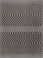 Nourison Positano Indoor/Outdoor Black 8' X 10' Area Rug, Easy Cleaning, Non Shedding, Bed Room, Living Room, Dining Room, Backyard, Deck, Patio (8X10)