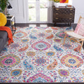 SAFAVIEH Madison Collection 67 Square Cream / Multi MAD600B Boho Chic Glam Paisley Non-Shedding Living Room Bedroom Dining Home