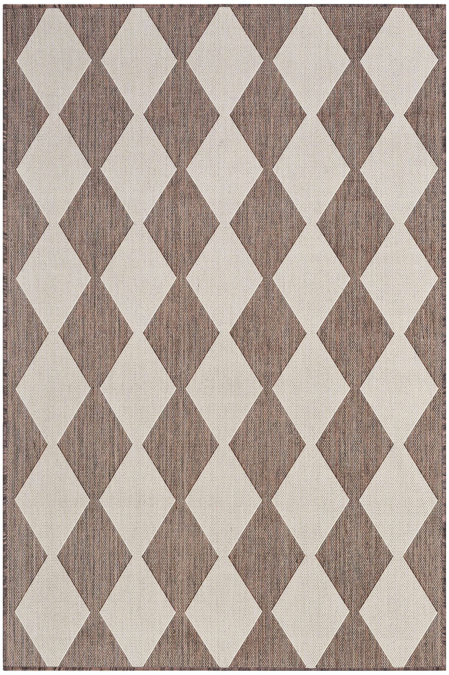 Nourison Positano Indoor/Outdoor Natural 4' X 6' Area Rug, Easy Cleaning, Non Shedding, Bed Room, Living Room, Dining Room, Backyard, Deck, Patio (4X6)