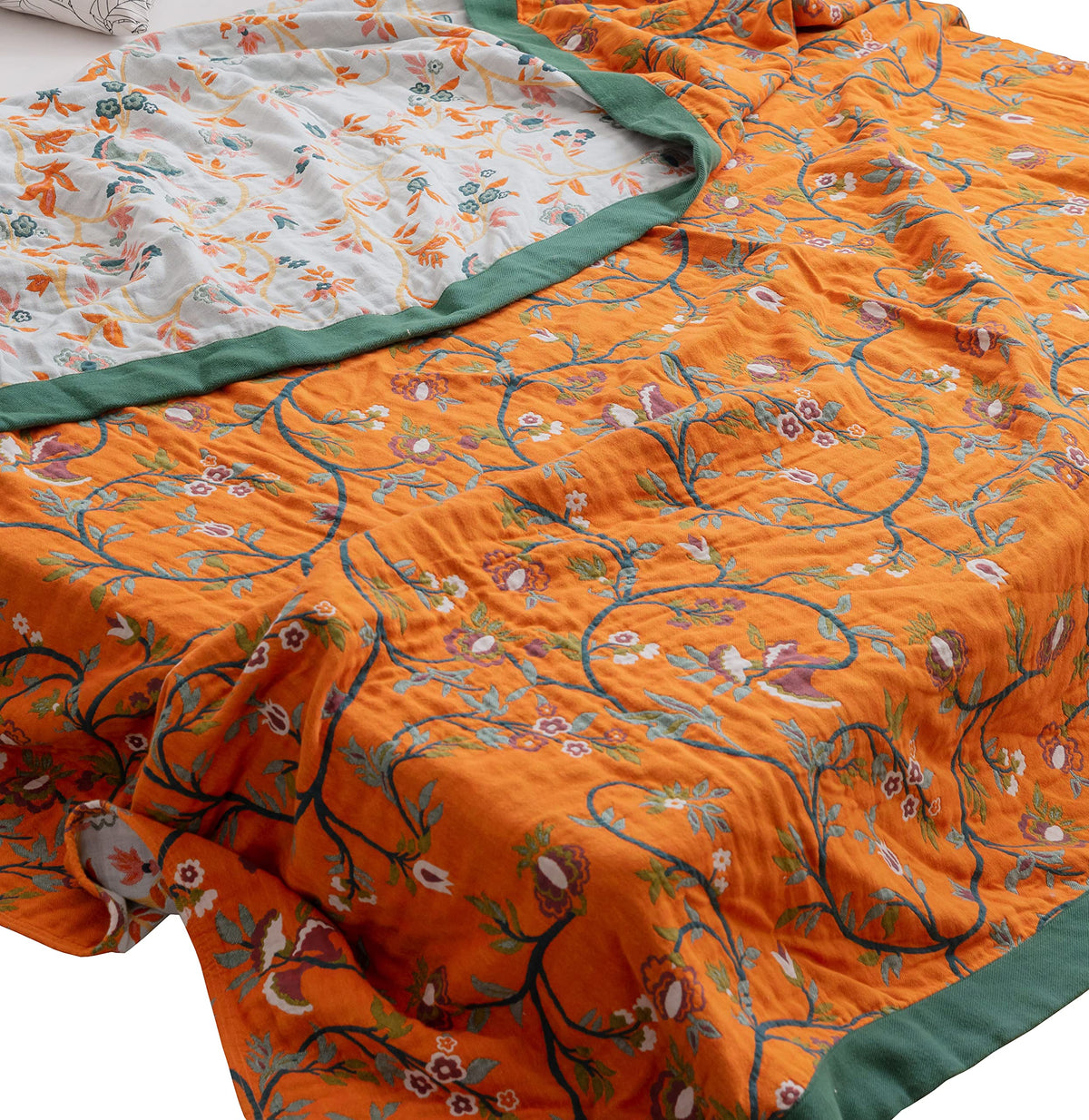 Scientific Sleep 100% Cotton Muslin Blanket Throw Cover For Bed Couch Sofa Cozy Soft Reversible Bedding Blanket Bedspread Coverl