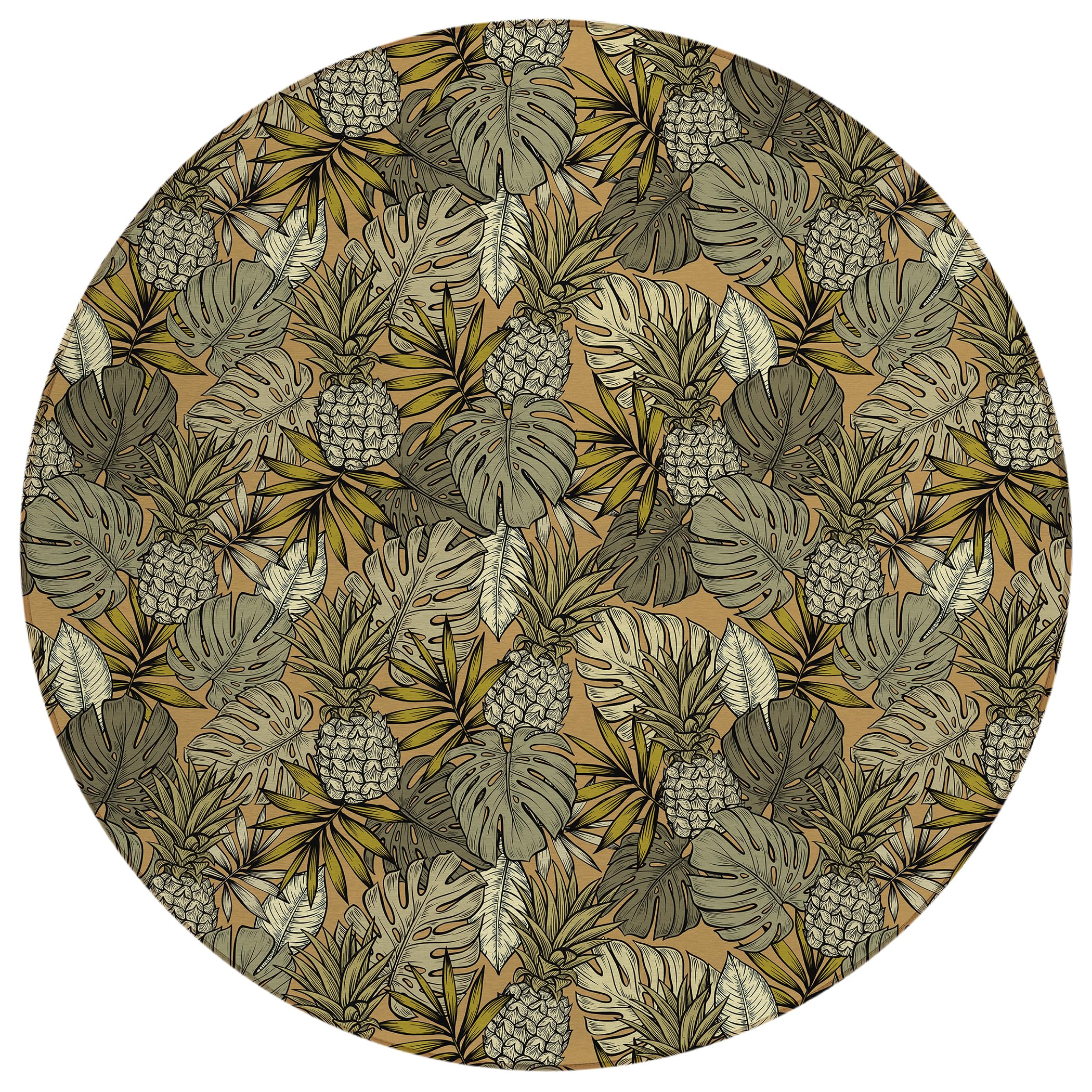 Dalyn Rugs Tropics Tc11 Brown 8' X 8' Indoor Outdoor Round Rug, Easy Clean, Machine Washable, Non Shedding, Bedroom, Living Room, Dining Room, Kitchen, Patio Rug