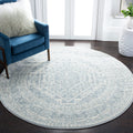 SAFAVIEH Adirondack Collection 10 Round Slate / Ivory ADR108T Oriental Medallion Non-Shedding Dining Room Entryway Foyer Living