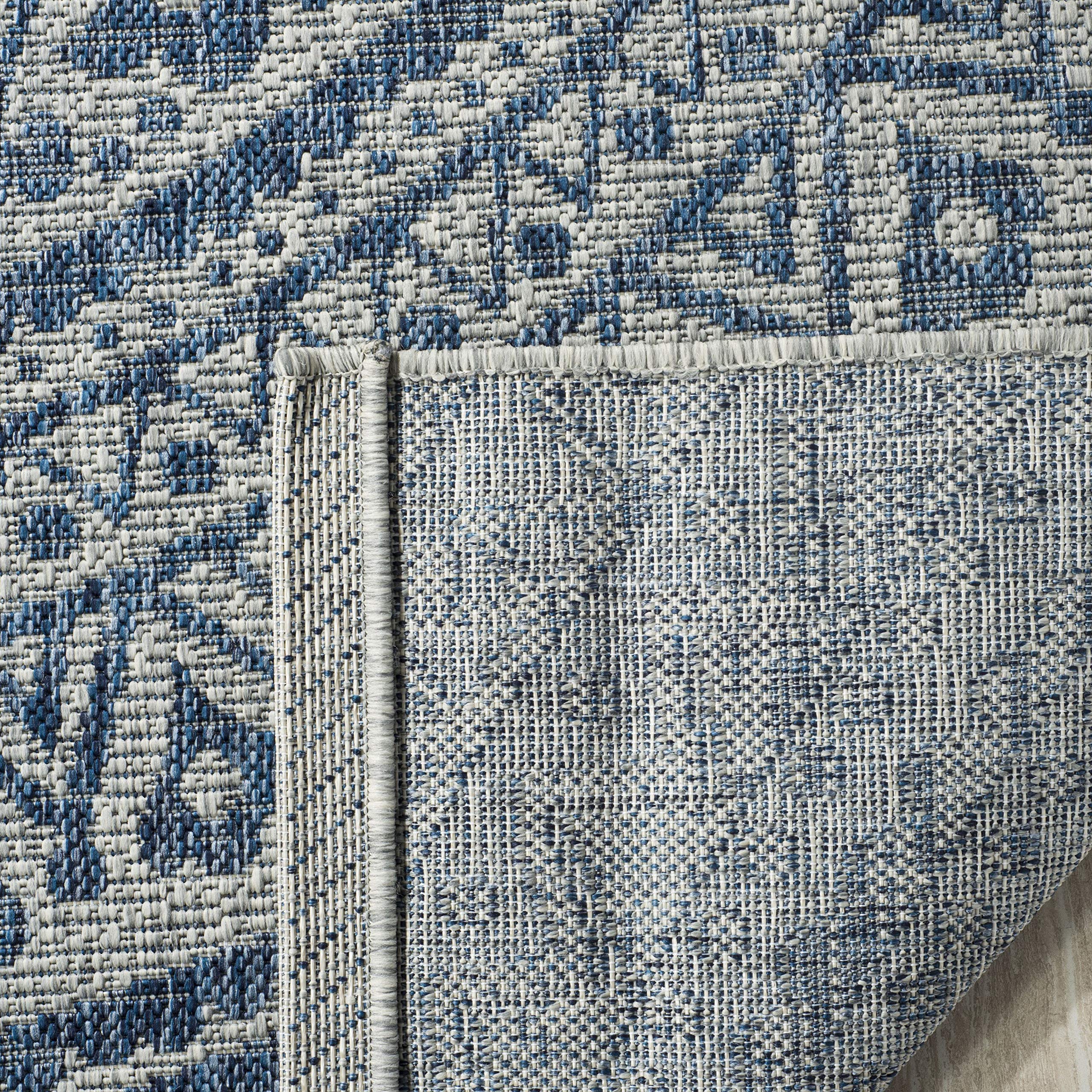 Safavieh Courtyard Collection 8' X 10' Grey/Blue Cy8734 Indoor/ Outdoor Patio Backyard Mudroom Area Rug