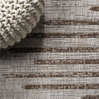 Jonathan Y Smb124A-28 Zolak Berber Stripe Geometric Indoor Outdoor Area-Rug Bohemian Contemporary Easy-Cleaning Bedroom Kitchen Backyard Patio Non Shedding, 2 X 8, Beige/Brown
