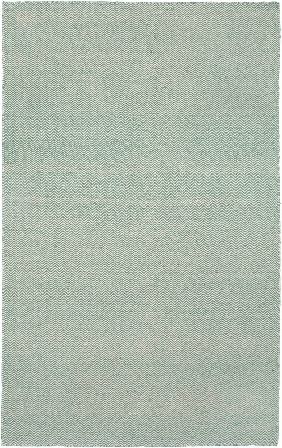 Rizzy Home | Tw2927 | Twist Collection | Wool Area Rug | 2'6&quot; X 8' | Green/Off White Chevron