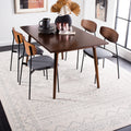 SAFAVIEH Tulum Collection 67 Square Ivory / Light Grey TUL268B Moroccan Boho Distressed Non-Shedding Living Room Bedroom Dining
